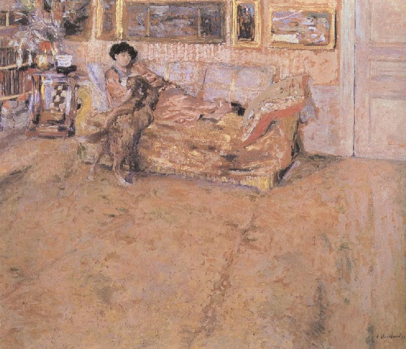 Edouard Vuillard Howe Chancellor and her dog Germany oil painting art